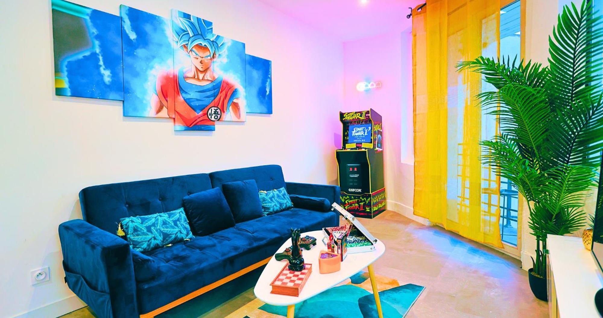 Apartmán L'Aventure, L'Experience Gaming - Ideal Familles & Professionnels - Borne D'Arcade Super Street Fighter - Billard - Retrogaming - Lances De Flechettes - Wifi Fibre Optique - Netflix - Climatise - Animaux Acceptes - Gare Chateaucreux A 500 M Saint-Etienne  Exteriér fotografie